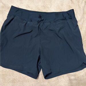 Lands' End NWOT Navy Blue Swim Board Shorts with Built-in Brief - Size 16